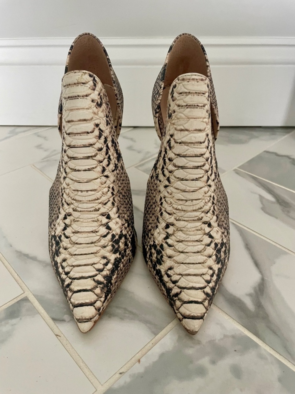 Steve Madden Shoes | Steve Madden Dolly Pump Sz 7.5m Women D'orsay Snakeskin - Picture 3 of 8
